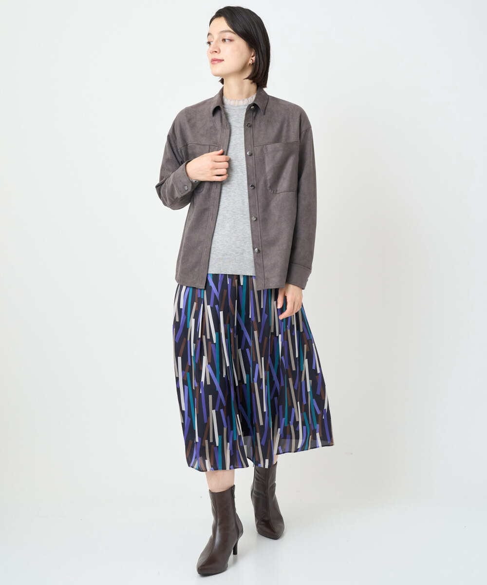 PHBAD62290 GEORGES RECH(小さいサイズ)(メゾン ドゥ サンク)  [日本製]コーデュロイシャツジャケット ダークグレー