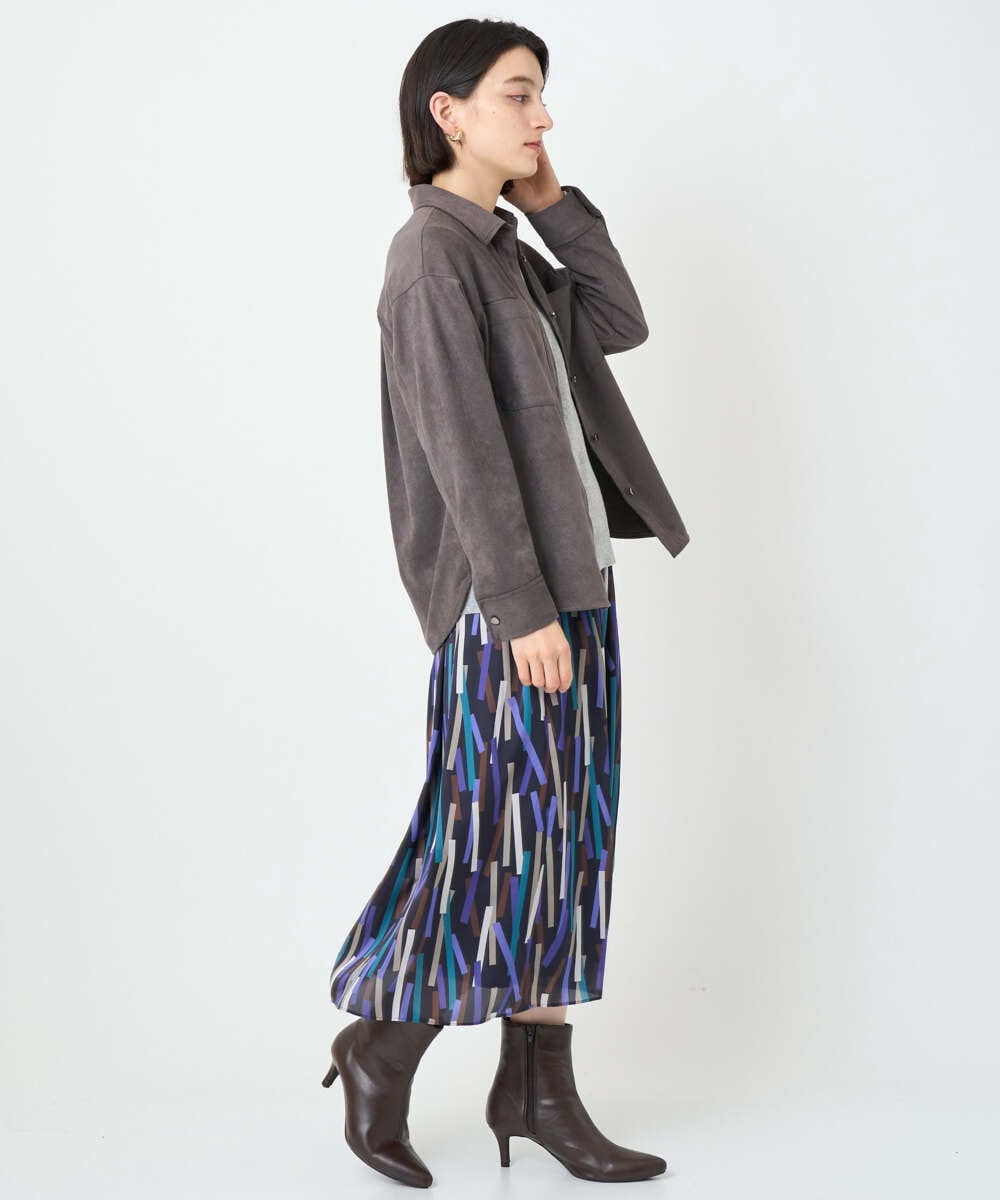 PHBAD62290 GEORGES RECH(小さいサイズ)(メゾン ドゥ サンク)  [日本製]コーデュロイシャツジャケット ダークグレー