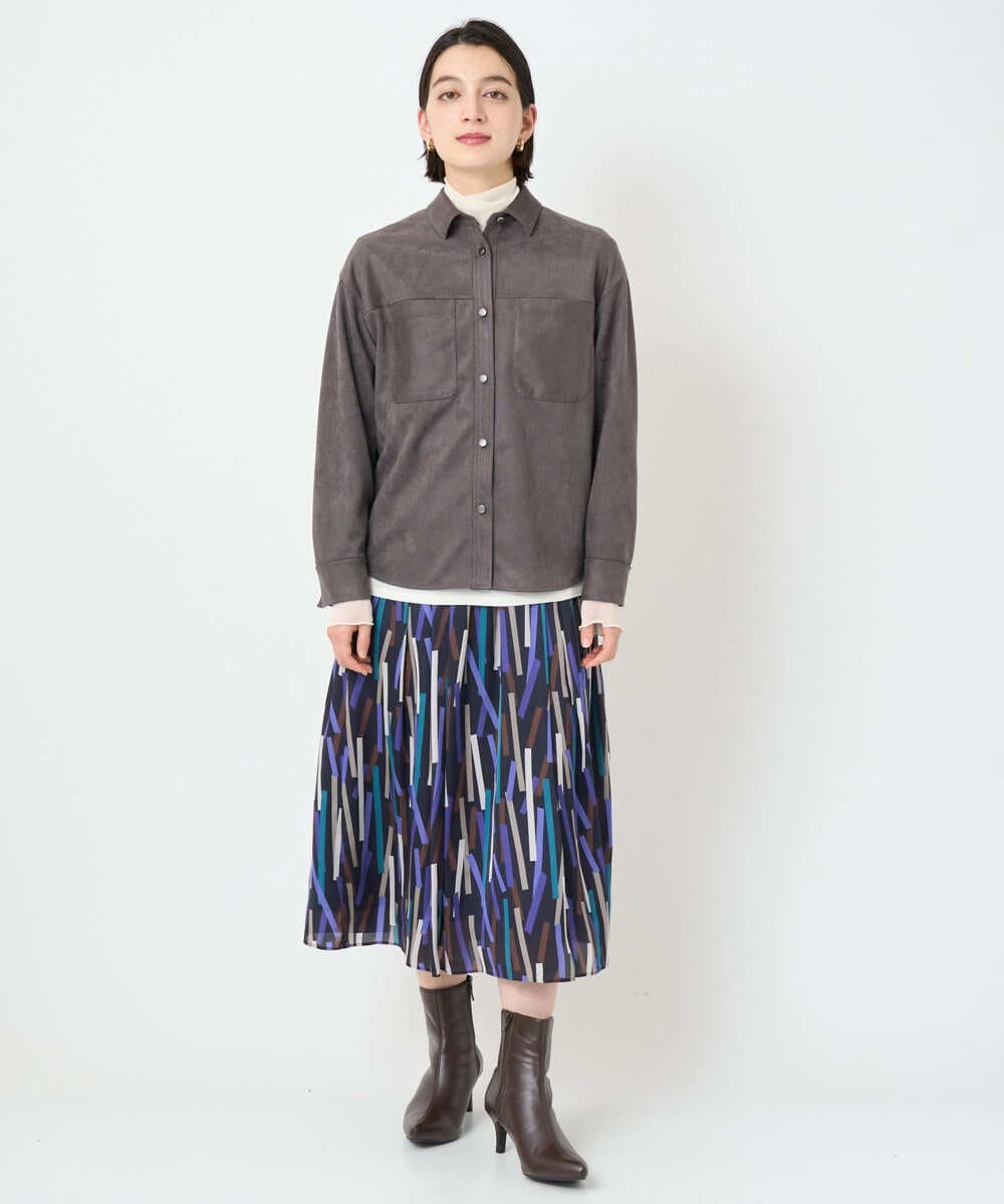 PHBAD62290 GEORGES RECH(小さいサイズ)(メゾン ドゥ サンク)  [日本製]コーデュロイシャツジャケット ダークグレー