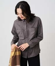 PHBAD62290 GEORGES RECH(小さいサイズ)(メゾン ドゥ サンク)  [日本製]コーデュロイシャツジャケット ダークグレー