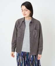 PHBAD62290 GEORGES RECH(小さいサイズ)(メゾン ドゥ サンク)  [日本製]コーデュロイシャツジャケット ダークグレー