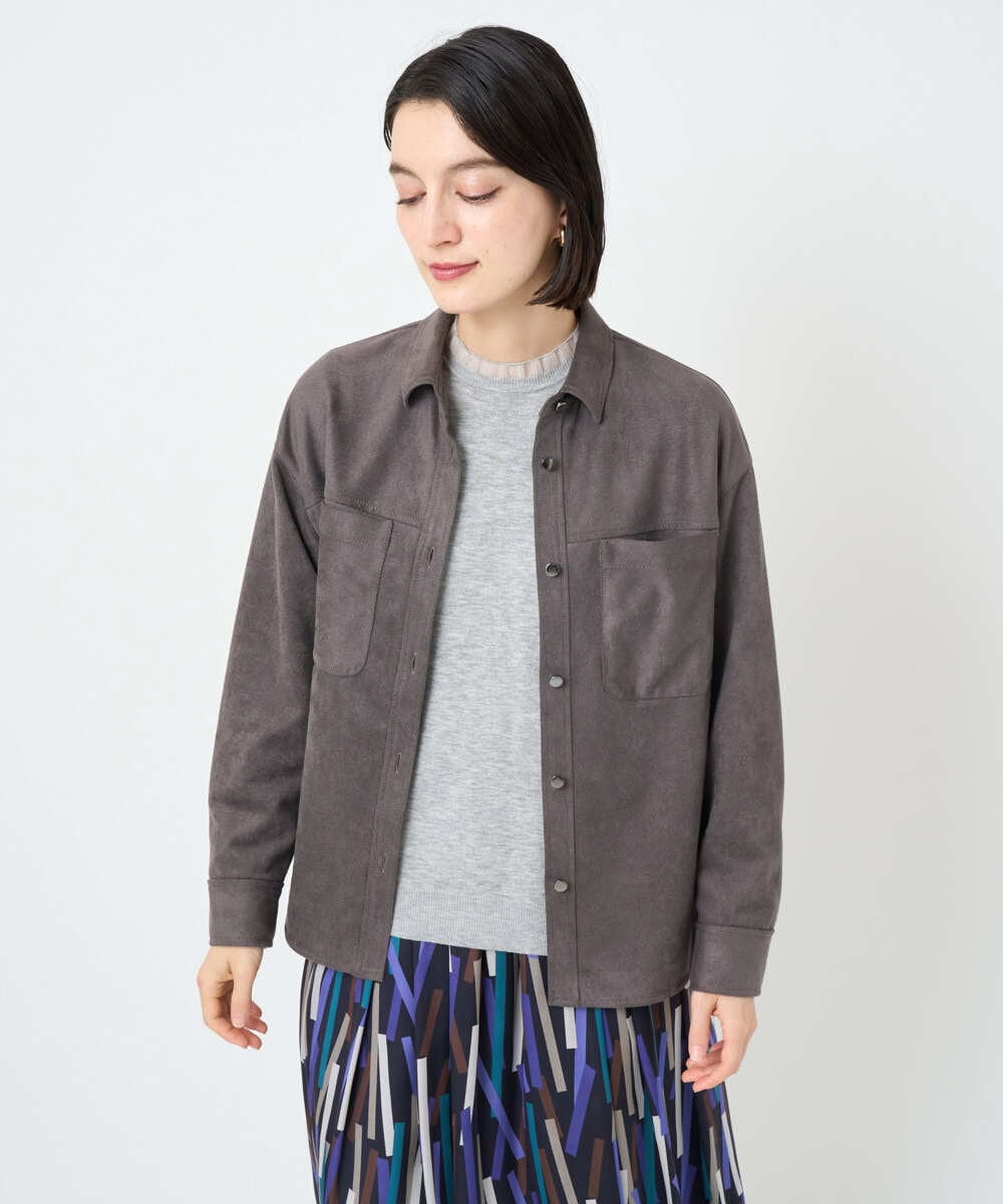 PHBAD62290 GEORGES RECH(小さいサイズ)(メゾン ドゥ サンク)  [日本製]コーデュロイシャツジャケット ダークグレー