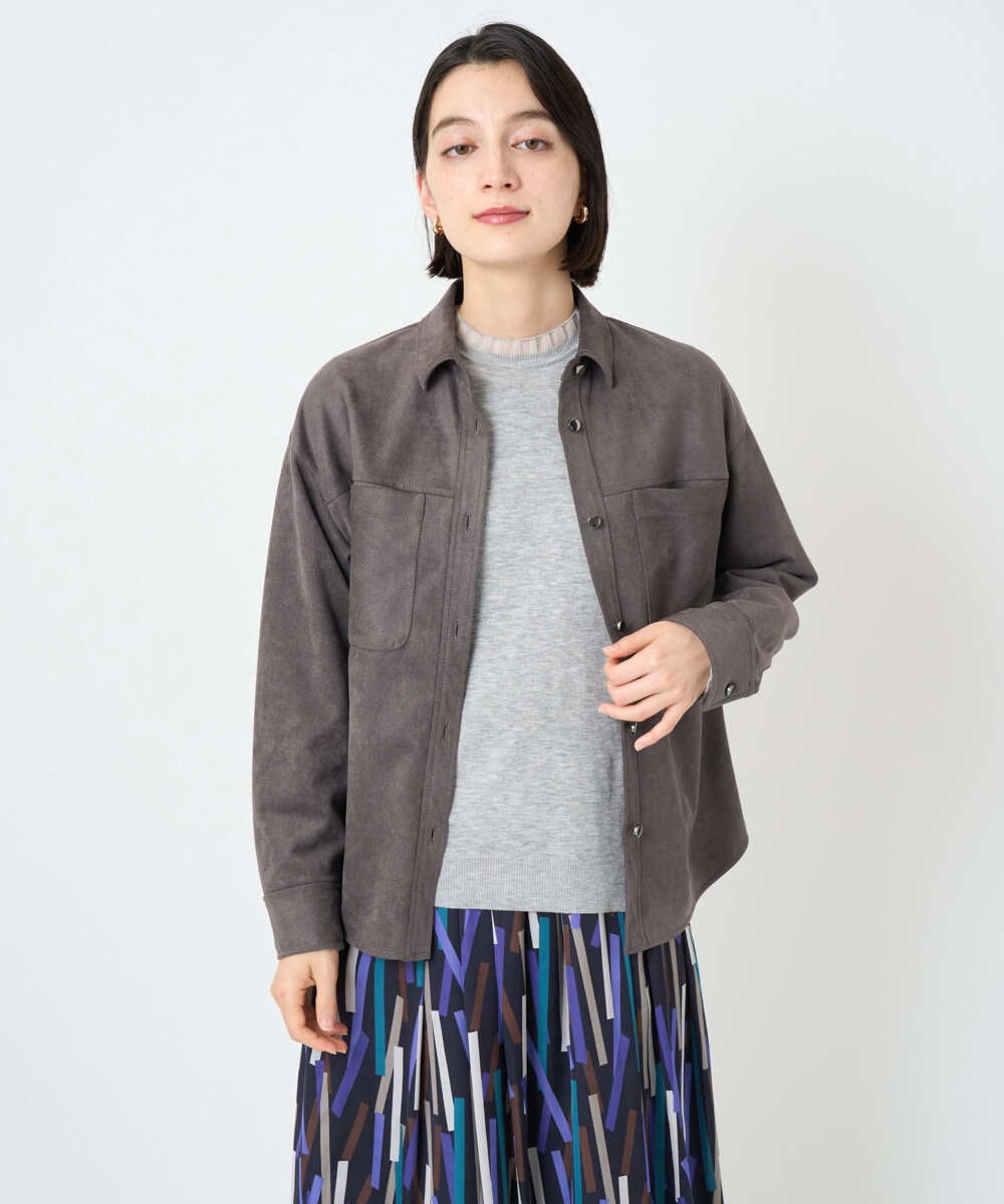 PHBAD62290 GEORGES RECH(小さいサイズ)(メゾン ドゥ サンク)  [日本製]コーデュロイシャツジャケット ダークグレー