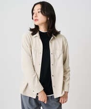 PHBAD62290 GEORGES RECH(小さいサイズ)(メゾン ドゥ サンク)  [日本製]コーデュロイシャツジャケット ダークグレー