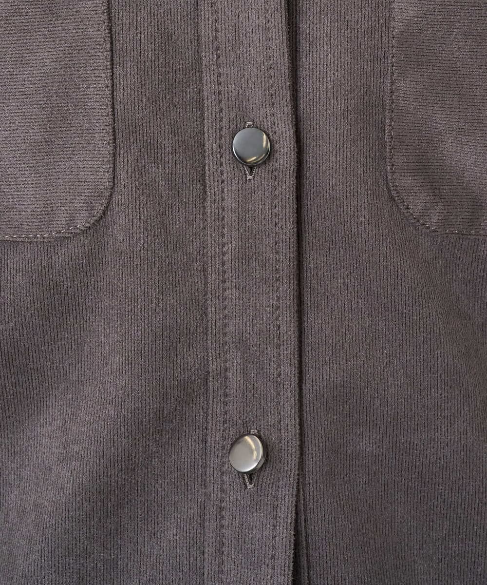 PHBAD62290 GEORGES RECH(小さいサイズ)(メゾン ドゥ サンク)  [日本製]コーデュロイシャツジャケット ダークグレー