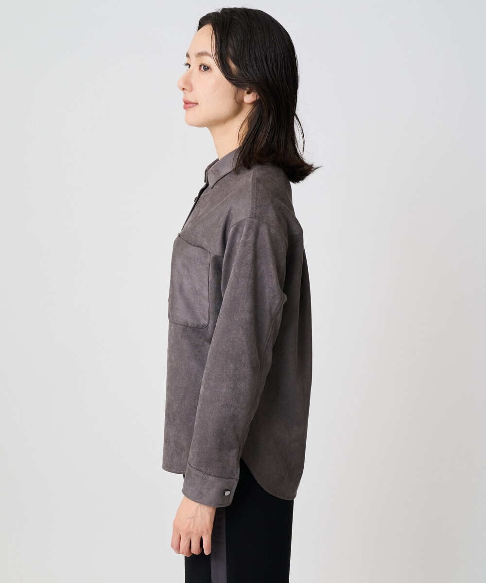 PHBAD62290 GEORGES RECH(小さいサイズ)(メゾン ドゥ サンク)  [日本製]コーデュロイシャツジャケット ダークグレー
