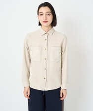 PHBAD62290 GEORGES RECH(小さいサイズ)(メゾン ドゥ サンク)  [日本製]コーデュロイシャツジャケット ダークグレー