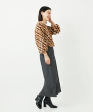 PHBAE56390 GEORGES RECH(小さいサイズ)(メゾン ドゥ サンク)  [日本製]フェザーバルーンスリーブブラウス オレンジ