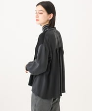 PHBAH05290 GEORGES RECH(小さいサイズ)(メゾン ドゥ サンク) 異素材コンビVネックカーディガン カーキ