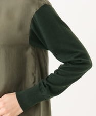 PHBAH06250 GEORGES RECH(小さいサイズ)(メゾン ドゥ サンク) 異素材コンビジッププルオーバー カーキ