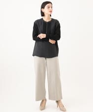 PHBAH06250 GEORGES RECH(小さいサイズ)(メゾン ドゥ サンク) 異素材コンビジッププルオーバー カーキ
