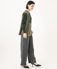 PHBAH06250 GEORGES RECH(小さいサイズ)(メゾン ドゥ サンク) 異素材コンビジッププルオーバー カーキ