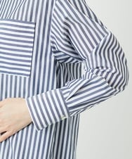 PHBEE05230 GEORGES RECH(小さいサイズ)(メゾン ドゥ サンク) バンドカラーシャツ ネイビー