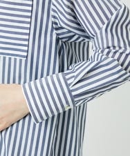 PHBEE05230 GEORGES RECH(小さいサイズ)(メゾン ドゥ サンク) [日本製]バンドカラーシャツ ネイビー