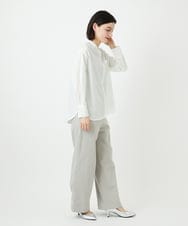 PHBEE05230 GEORGES RECH(小さいサイズ)(メゾン ドゥ サンク) [日本製]バンドカラーシャツ ネイビー