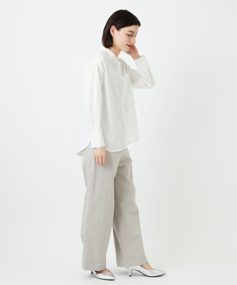 PHBEE05230 GEORGES RECH(小さいサイズ)(メゾン ドゥ サンク) バンドカラーシャツ ネイビー