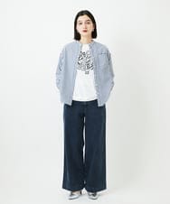 PHBEE05230 GEORGES RECH(小さいサイズ)(メゾン ドゥ サンク) [日本製]バンドカラーシャツ ネイビー