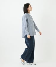 PHBEE05230 GEORGES RECH(小さいサイズ)(メゾン ドゥ サンク) [日本製]バンドカラーシャツ ネイビー