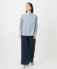 PHBEE05230 GEORGES RECH(小さいサイズ)(メゾン ドゥ サンク) バンドカラーシャツ ネイビー