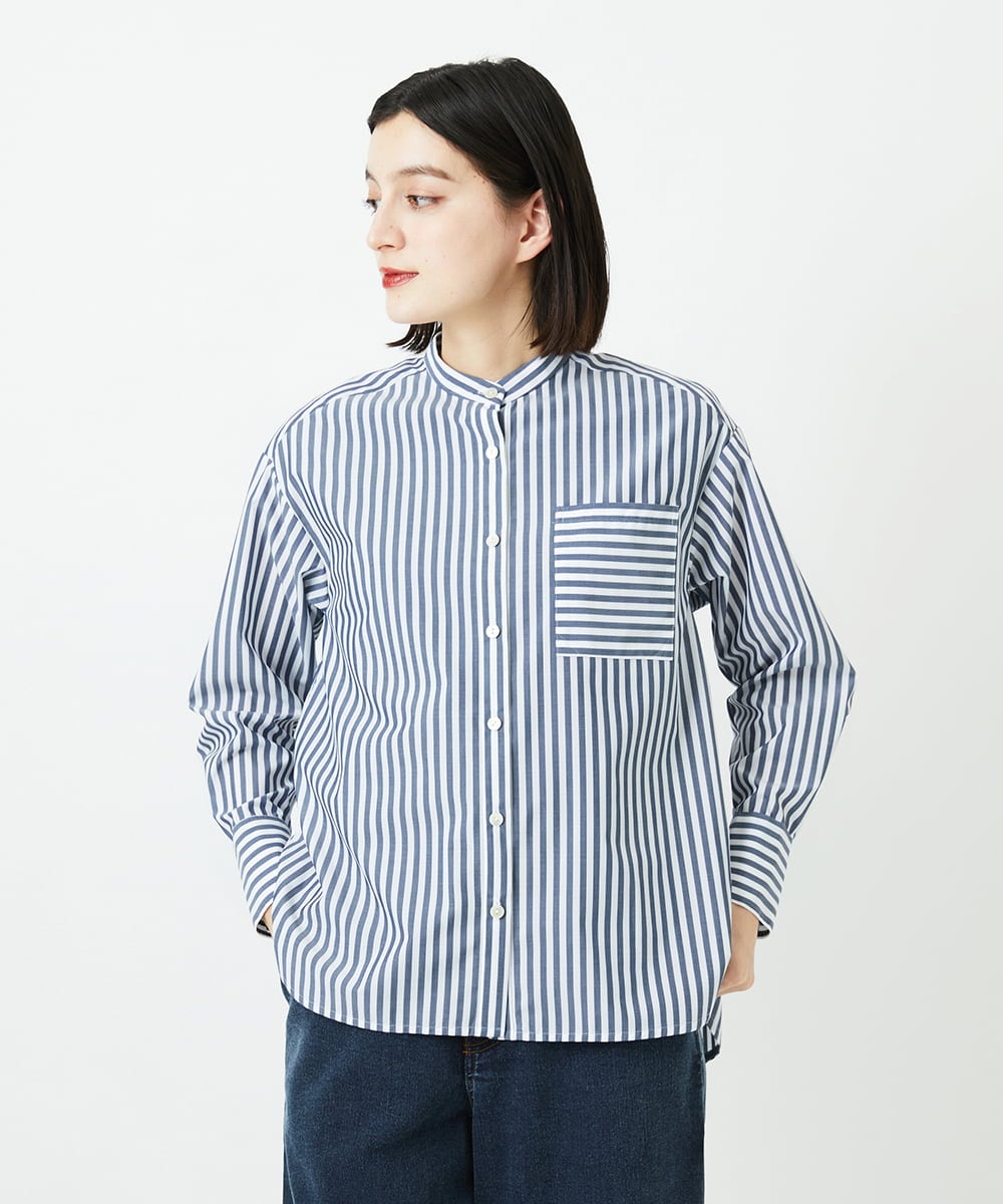 PHBEE05230 GEORGES RECH(小さいサイズ) [日本製]バンドカラーシャツ