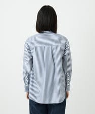 PHBEE05230 GEORGES RECH(小さいサイズ)(メゾン ドゥ サンク) [日本製]バンドカラーシャツ ネイビー