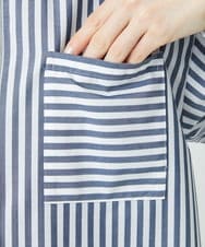 PHBEE05230 GEORGES RECH(小さいサイズ)(メゾン ドゥ サンク) [日本製]バンドカラーシャツ ネイビー