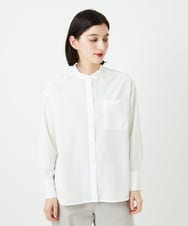 PHBEE05230 GEORGES RECH(小さいサイズ)(メゾン ドゥ サンク) バンドカラーシャツ ホワイト