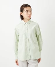 PHBEF31230 GEORGES RECH(小さいサイズ)(メゾン ドゥ サンク) ストライプレギュラーカラーシャツ グリーン