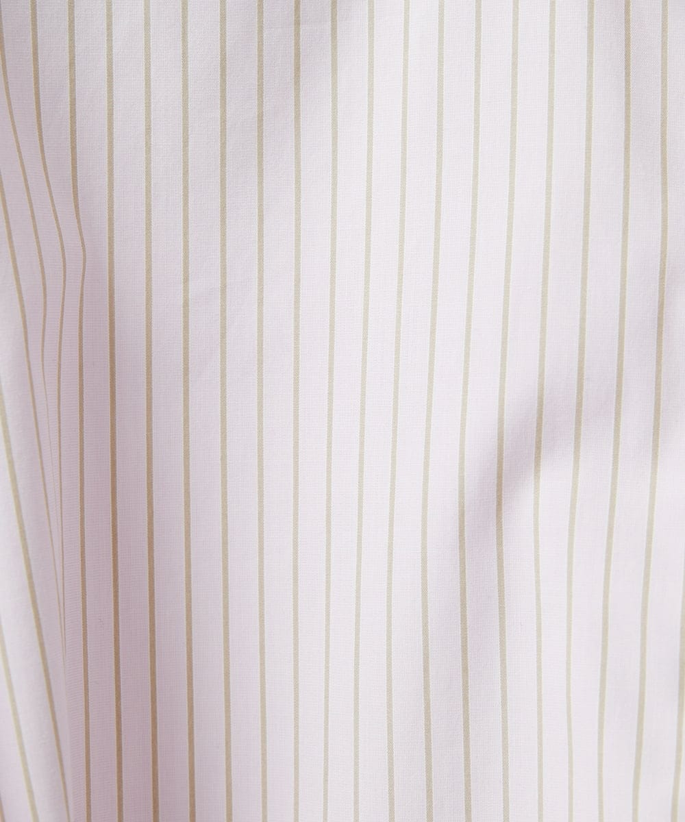 PHBEF31230 GEORGES RECH(小さいサイズ)(メゾン ドゥ サンク)  [日本製]コットンブロードストライプシャツ グリーン