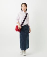 PHBEF31230 GEORGES RECH(小さいサイズ)(メゾン ドゥ サンク)  [日本製]コットンブロードストライプシャツ グリーン