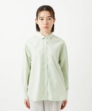 PHBEF31230 GEORGES RECH(小さいサイズ)(メゾン ドゥ サンク) ストライプレギュラーカラーシャツ グリーン