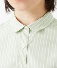 PHBEF31230 GEORGES RECH(小さいサイズ)(メゾン ドゥ サンク) ストライプレギュラーカラーシャツ グリーン