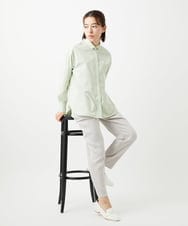 PHBEF31230 GEORGES RECH(小さいサイズ)(メゾン ドゥ サンク) ストライプレギュラーカラーシャツ グリーン