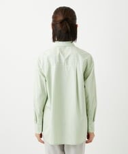 PHBEF31230 GEORGES RECH(小さいサイズ)(メゾン ドゥ サンク)  [日本製]コットンブロードストライプシャツ グリーン