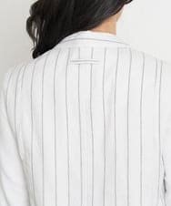PHBET25390 GEORGES RECH(小さいサイズ)(メゾン ドゥ サンク) [セットアップ対応]リネンへリンボンストライプジレ オフホワイト