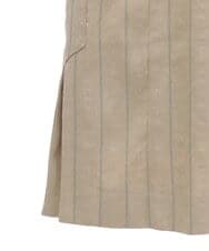 PHBET25390 GEORGES RECH(小さいサイズ)(メゾン ドゥ サンク) [セットアップ対応]リネンへリンボンストライプジレ オフホワイト