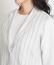 PHBET25390 GEORGES RECH(小さいサイズ)(メゾン ドゥ サンク) [セットアップ対応]リネンへリンボンストライプジレ オフホワイト