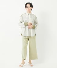 PHBGA09330 GEORGES RECH(小さいサイズ)(メゾン ドゥ サンク) ストライプシャーリングブラウス ネイビー