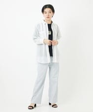 PHBGA20250 GEORGES RECH(小さいサイズ)(メゾン ドゥ サンク)  [日本製]サンディーローンタックシャツブラウス ライトブルー