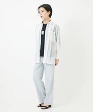 PHBGA20250 GEORGES RECH(小さいサイズ)(メゾン ドゥ サンク)  [日本製]サンディーローンタックシャツブラウス ライトブルー
