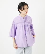 PHBGA31290 GEORGES RECH(小さいサイズ)(メゾン ドゥ サンク) 60ローンフレアスリーブレースブラウス ラベンダー