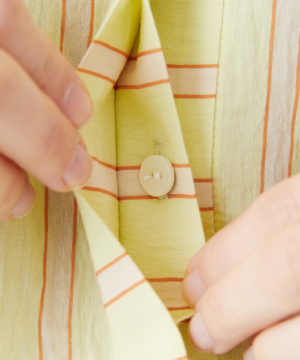 PHBGD04270 GEORGES RECH(小さいサイズ)(メゾン ドゥ サンク) バンドカラードルマンスリーブブラウス ライトイエロー