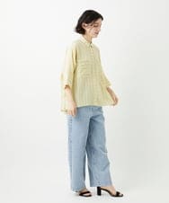 PHBGD04270 GEORGES RECH(小さいサイズ)(メゾン ドゥ サンク) バンドカラードルマンスリーブブラウス ライトイエロー