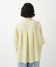 PHBGD04270 GEORGES RECH(小さいサイズ)(メゾン ドゥ サンク) バンドカラードルマンスリーブブラウス ライトイエロー