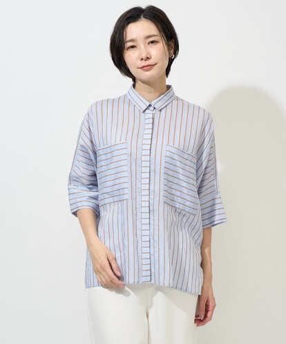 PHBGD04270 GEORGES RECH(小さいサイズ) バンドカラードルマンスリーブブラウス