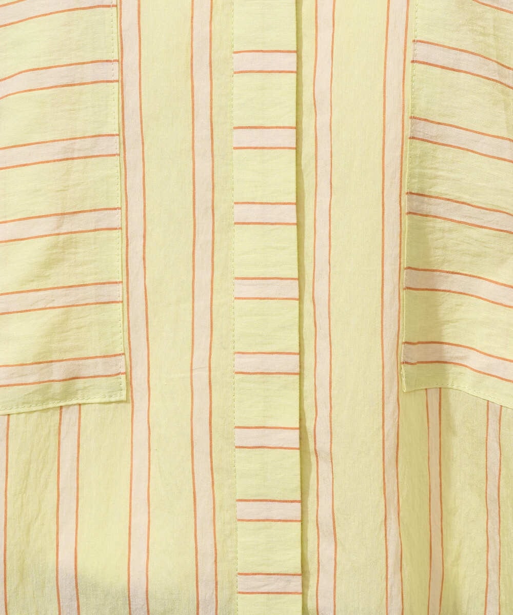 PHBGD04270 GEORGES RECH(小さいサイズ)(メゾン ドゥ サンク) バンドカラードルマンスリーブブラウス ライトブルー