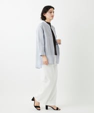 PHBGD05270 GEORGES RECH(小さいサイズ)(メゾン ドゥ サンク) バンドカラードルマンスリーブロングブラウス ライトブルー