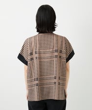 PHBGD14290 GEORGES RECH(小さいサイズ)(メゾン ドゥ サンク)  [日本製/セットアップ対応]ジオメトリックスカーフ柄ブラウス ベージュ系