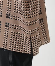 PHBGD14290 GEORGES RECH(小さいサイズ)(メゾン ドゥ サンク)  [日本製/セットアップ対応]ジオメトリックスカーフ柄ブラウス ベージュ系