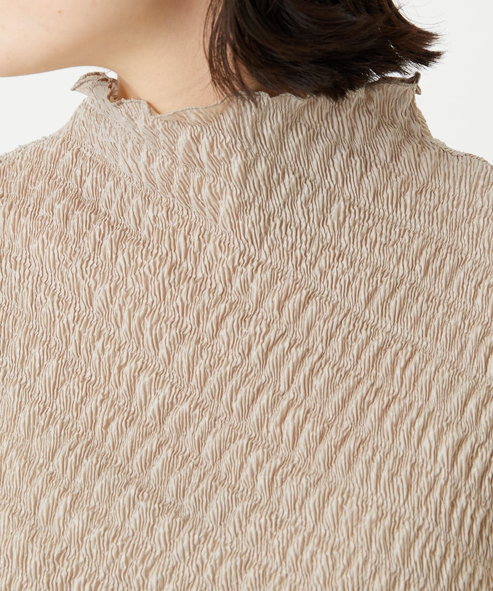 PHBGD20230 GEORGES RECH(小さいサイズ)(メゾン ドゥ サンク) プリーツフレンチスリーブプルオーバー ベージュ